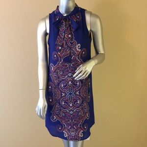 Allison Joy Sleeveless Printed Front Tie D…